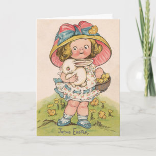 Tarjeta de Feliz Pascua de Resurrección de Niña Vi