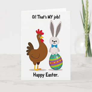 Tarjeta de Feliz Pascua ¡Es Mi Trabajo!