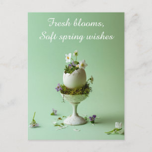 Tarjeta de Feliz Pascua Floral Primavera Elegante