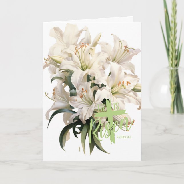 Tarjeta de Feliz Pascua Lirio (Anverso)