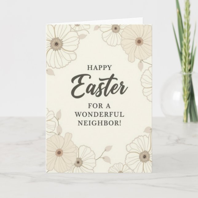 Tarjeta de Feliz Pascua para Vecino (Anverso)