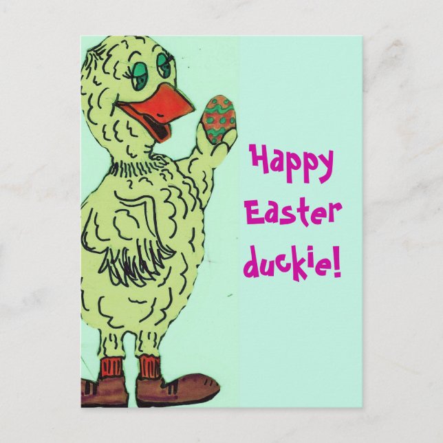 tarjeta de FELIZ PASCUA PATITO (Anverso)