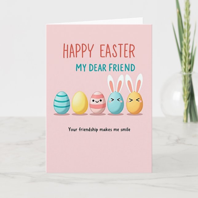 Tarjeta de Feliz Pascua Querido Amigo (Anverso)