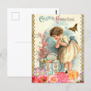Tarjeta de Feliz Pascua Vintage