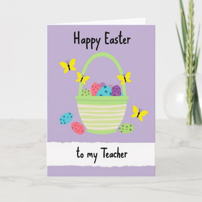 Tarjeta de Feliz Primavera para Maestro (Anverso)