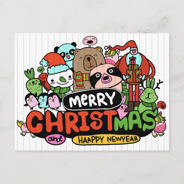 Tarjeta de Feliz Slothnavidad (Anverso)