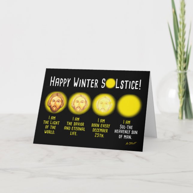 TARJETA DE ¡FELIZ SOLSTICIO DE INVIERNO! (Anverso)