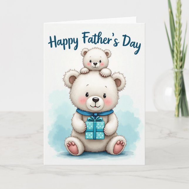 Tarjeta de felpa suave para el Día del Padre (Anverso)