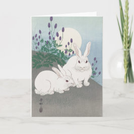 TARJETA DE FELPUDO JAPONESA Y LUNA DOBLADA