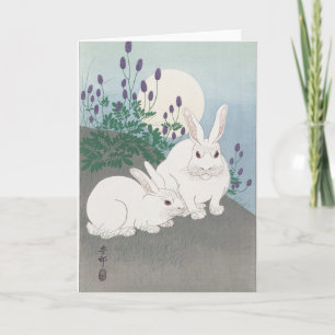 TARJETA DE FELPUDO JAPONESA Y LUNA DOBLADA