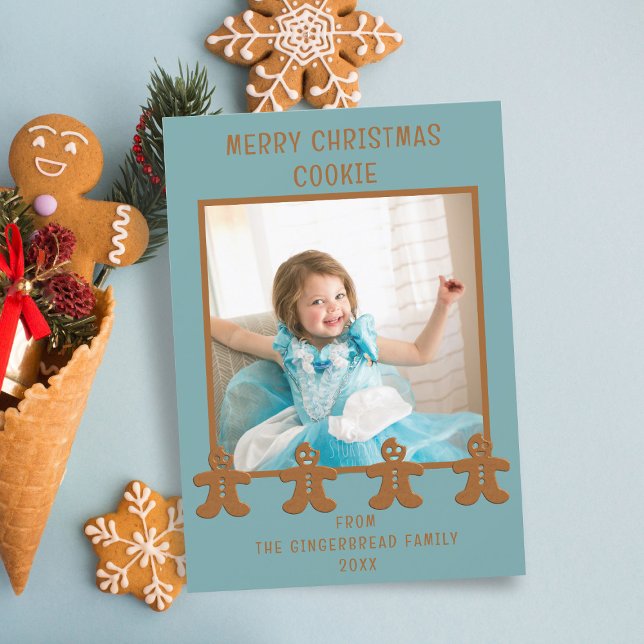 Tarjeta de feriado para Navidades de fotografía de (Merry Christmas! Just add your little cookie to this holiday card and add your name)