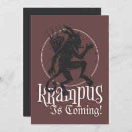 Tarjeta de feriado para Navidades Merry Krampus