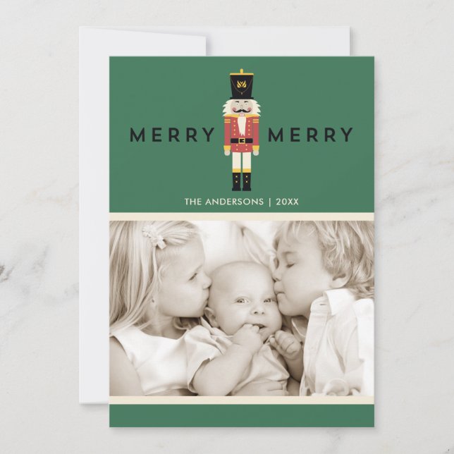 Tarjeta de feriado para Navidades Merry Merry Nutc (Anverso)