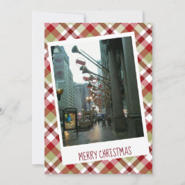 Tarjeta De Feriado Plana De Chicago Para navidades