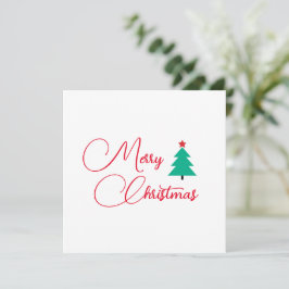 Tarjeta de feriado plana de Personalizable navideñ