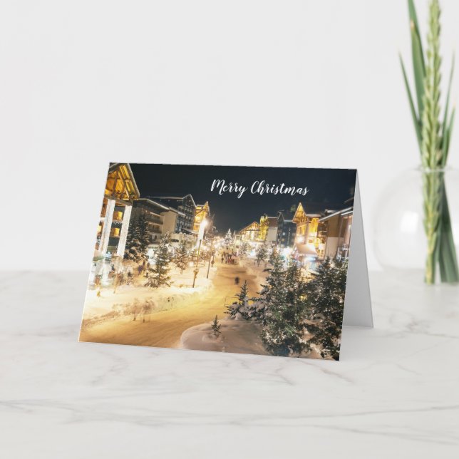 Tarjeta de feriado plegado navideño navideño (Anverso)