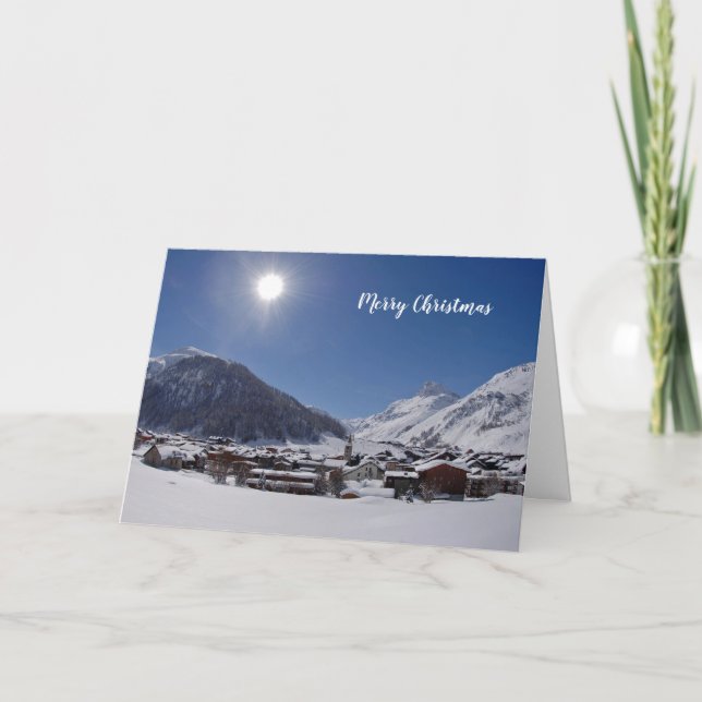 Tarjeta de feriado plegado navideño navideño (Anverso)