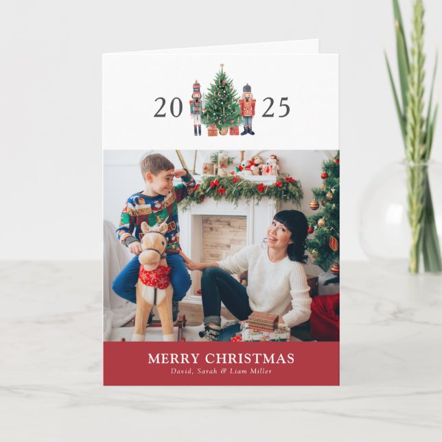 Tarjeta de feriado plegado navideño navideño (Anverso)