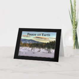Tarjeta de feriado Winters Twilight Peace sobre la