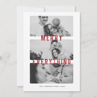 Tarjeta de ferry Everything Red Relieve metalizado