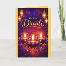 Tarjeta de Festival de Celebración de Diwali Perso