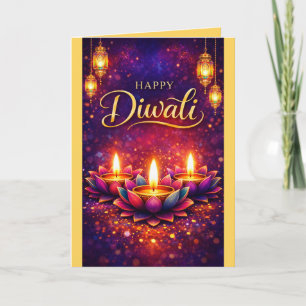 Tarjeta de Festival de Celebración de Diwali Perso