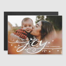 Tarjeta de festividad con letras de gran alegría