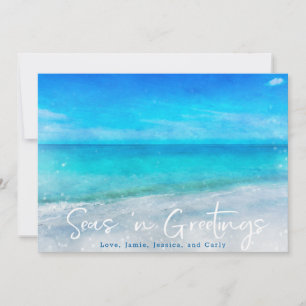 TARJETA DE FESTIVIDAD COSTERA   Navidades Tropical