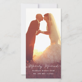 Tarjeta de festividad de foto de Navidades casados