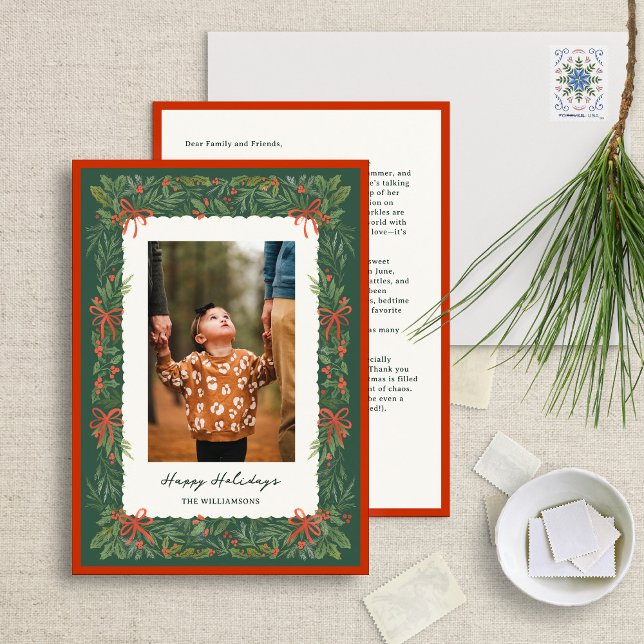Tarjeta de festividad de la foto del borde botánic (Subido por el creador)