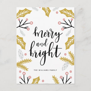 TARJETA DE FESTIVIDAD DE LA FOTO  Feliz y brillant