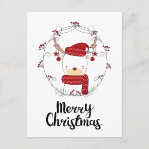 TARJETA DE FESTIVIDAD DE LA FOTO Renos navideños