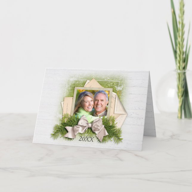 Tarjeta de festividad de marco fotográfico para Pi (Anverso)