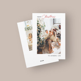 Tarjeta de festividad Ferry Christmas Retro Script