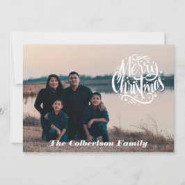 Tarjeta de festividad fotográfica de Feliz Navidad