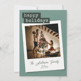 Tarjeta de festividad fotográfica instantánea Retr