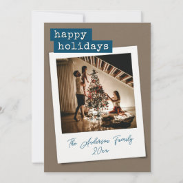 Tarjeta de festividad fotográfica instantánea Retr