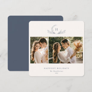 Tarjeta de festividad fotográfica Orgánica Monogra