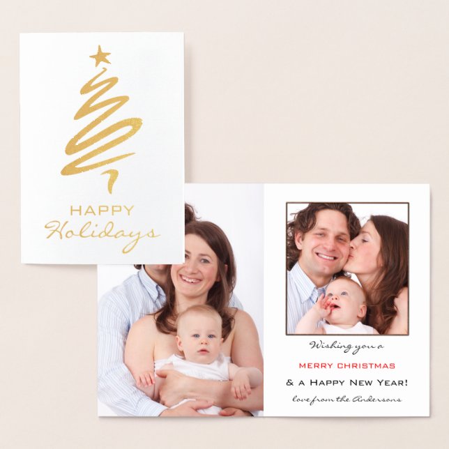 Tarjeta de festividad fotográfica personalizada de (Demostración)