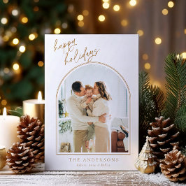 Tarjeta de festividad para fotos de arco simplista