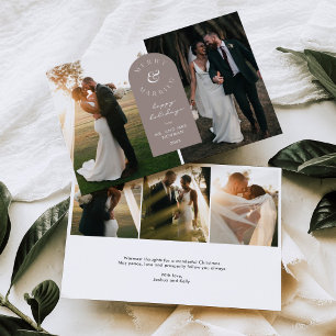 Tarjeta de festividad para fotos de Bodas casados