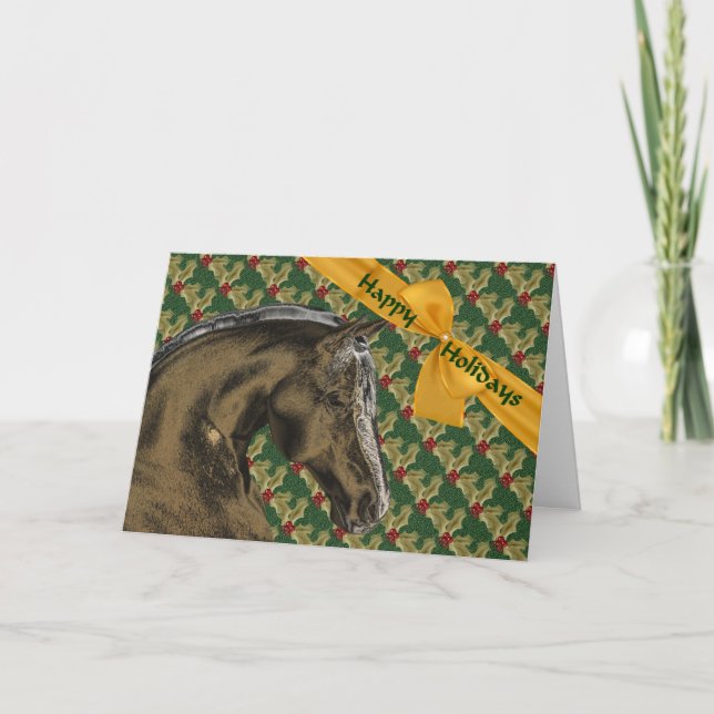Tarjeta De Festividad Para Navidades De Caballo Y  (Anverso)