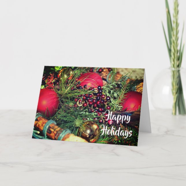 Tarjeta De Festividad Para Ornamentos Y Navidades  (Anverso)