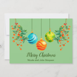 Tarjeta De Festividad Plana De Ornamentos Y Floral