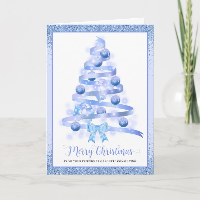 Tarjeta de festividad plegada del Árbol de Navidad (Anverso)