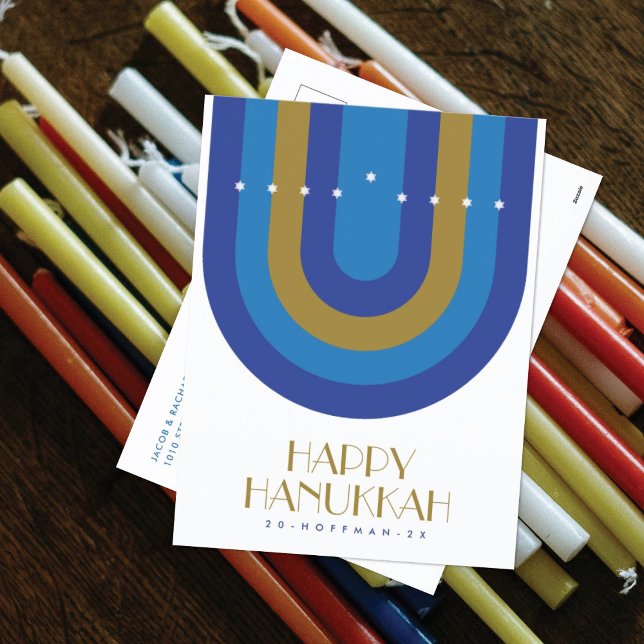 TARJETA DE FESTIVOS ART DECO HANUKKAH (Subido por el creador)