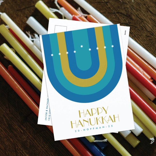 TARJETA DE FESTIVOS ART DECO HANUKKAH (Subido por el creador)