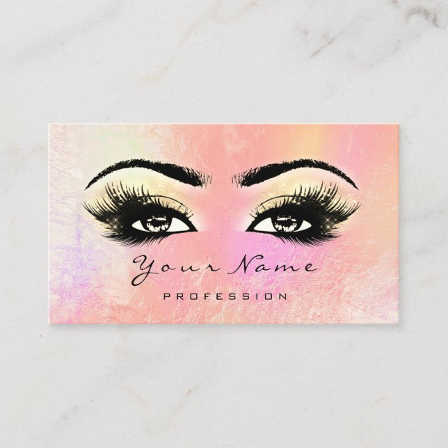 Tarjeta de fidelidad 10 Criba Lashes Extensión Ros (Anverso)