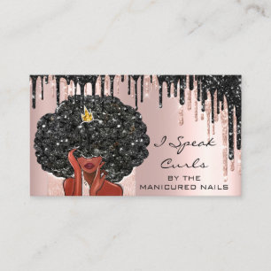 Tarjeta de fidelidad 10 Rosa de peluquero de rizos