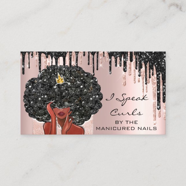 Tarjeta de fidelidad 10 Rosa de peluquero de rizos (Anverso)